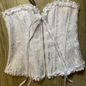 Adore Me White Corset Large bride/bridal NWT